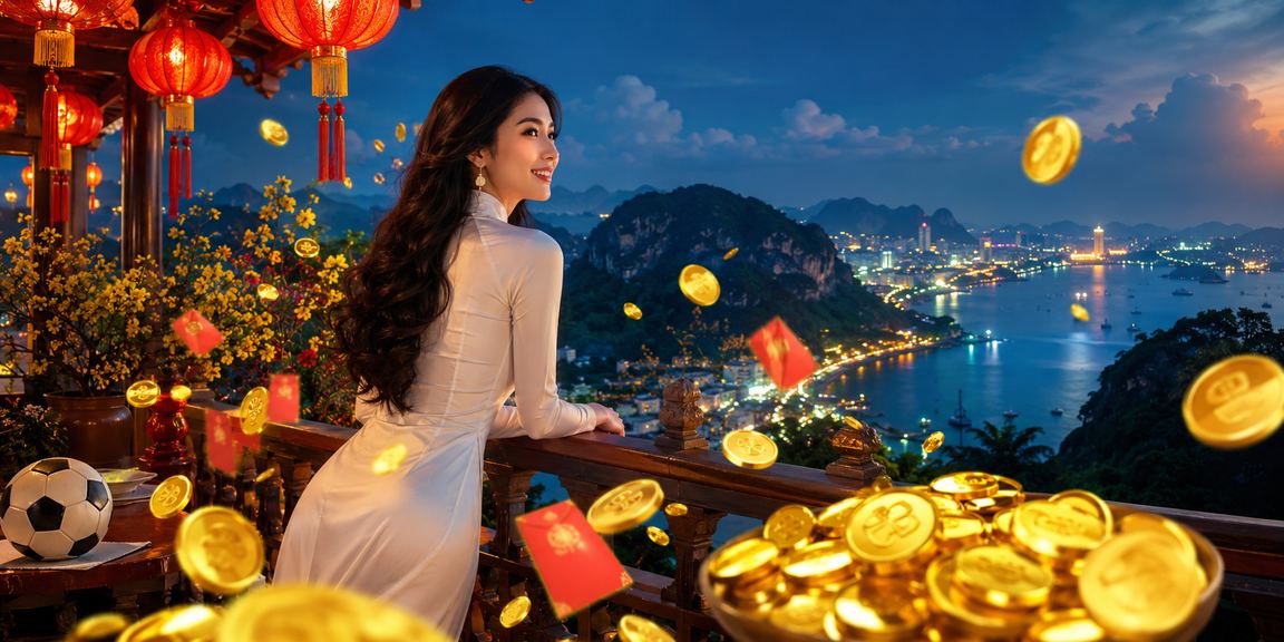 Sân cỏ bóng đá Ninh Bình với đèn lồng truyền thống và cá cược thể thao