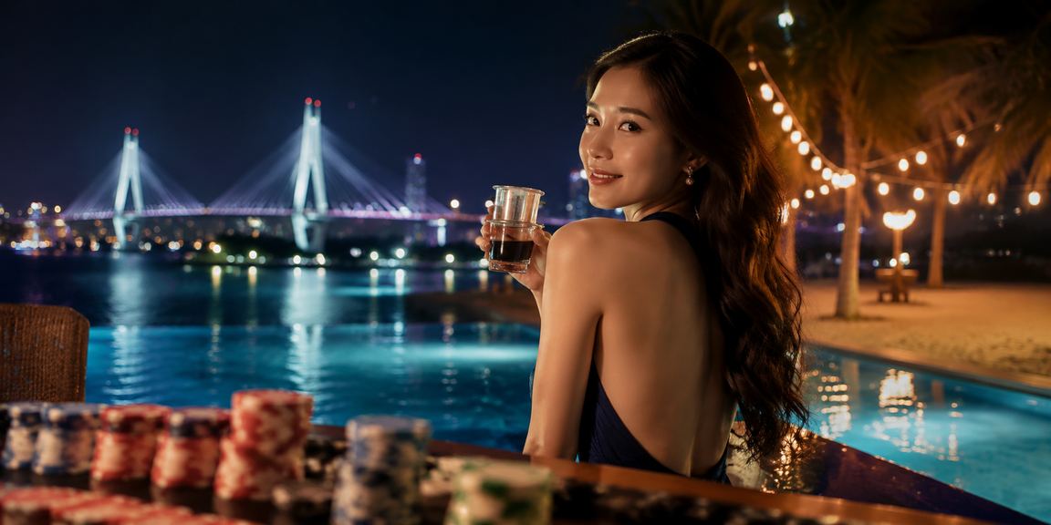 Không gian casino hiện đại tại Việt Nam với bàn cược sang trọng và ánh đèn ấm